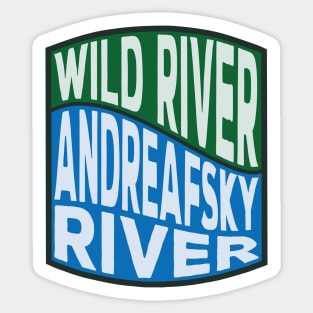 Andreafsky River Wild River wave Sticker